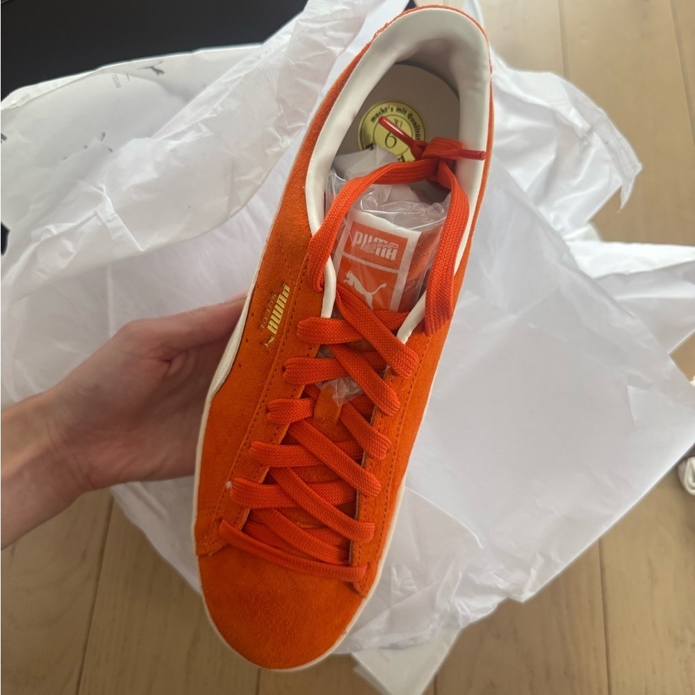 Puma Bright Orange Sneakers with White Detail - Picture 3 of 7